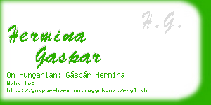hermina gaspar business card