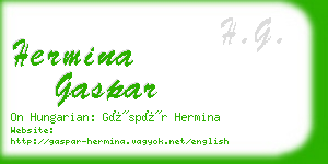 hermina gaspar business card